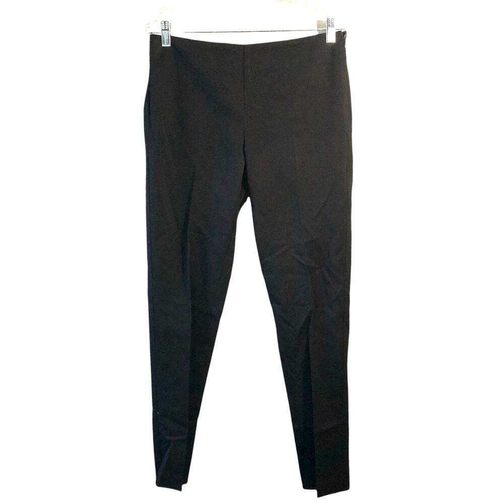 Area Women's Cotton Blend Straight Leg Stretch Pull-on Black Pants M/10
